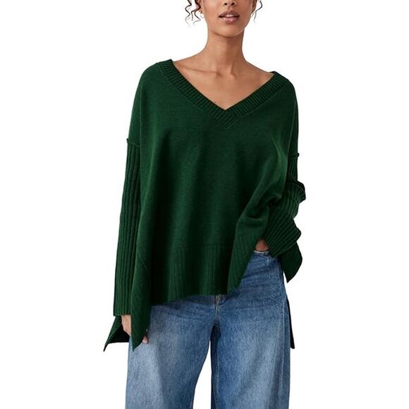 Free People Orion Sweater in Forest Green Size Small - Picture 1 of 6
